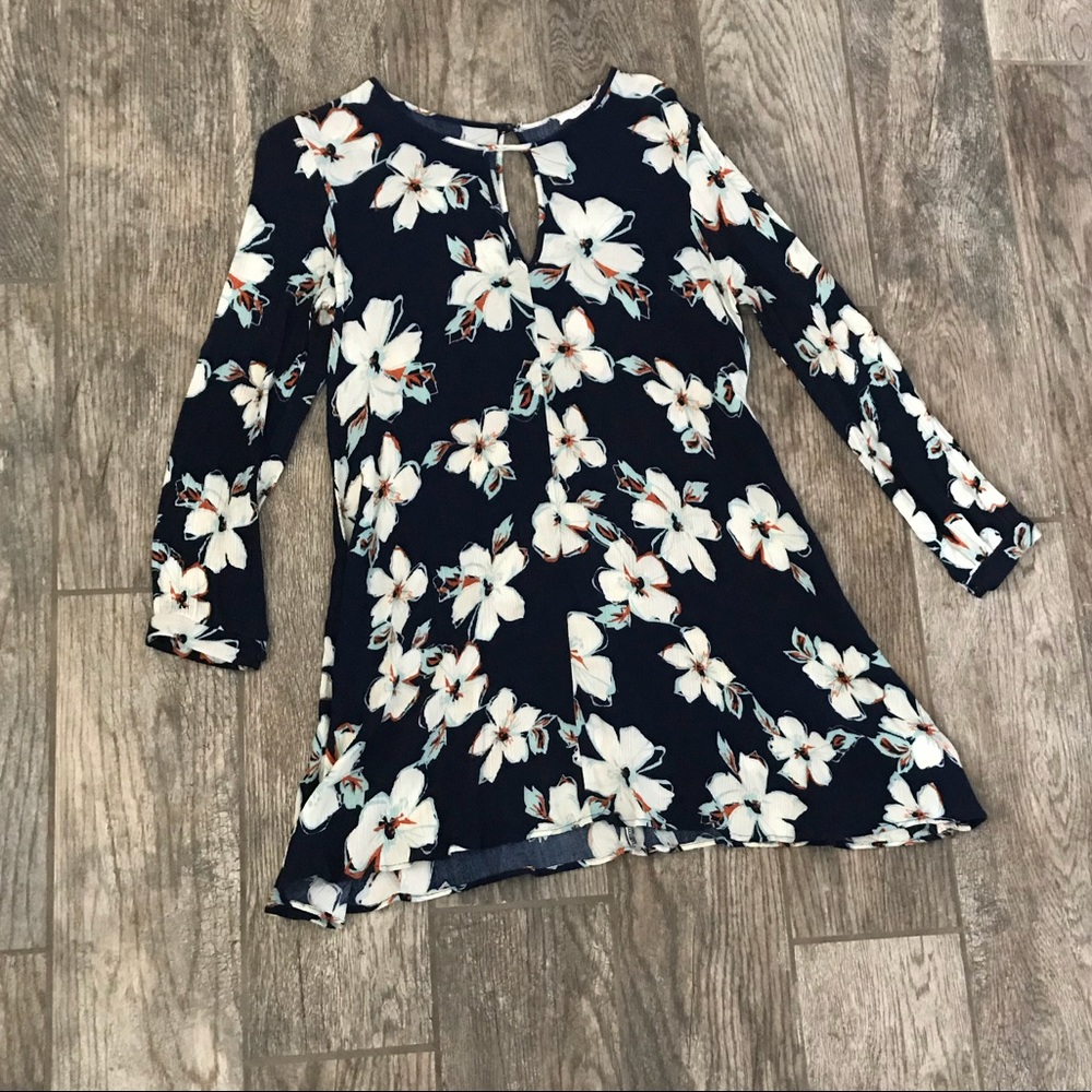 Navy floral dress